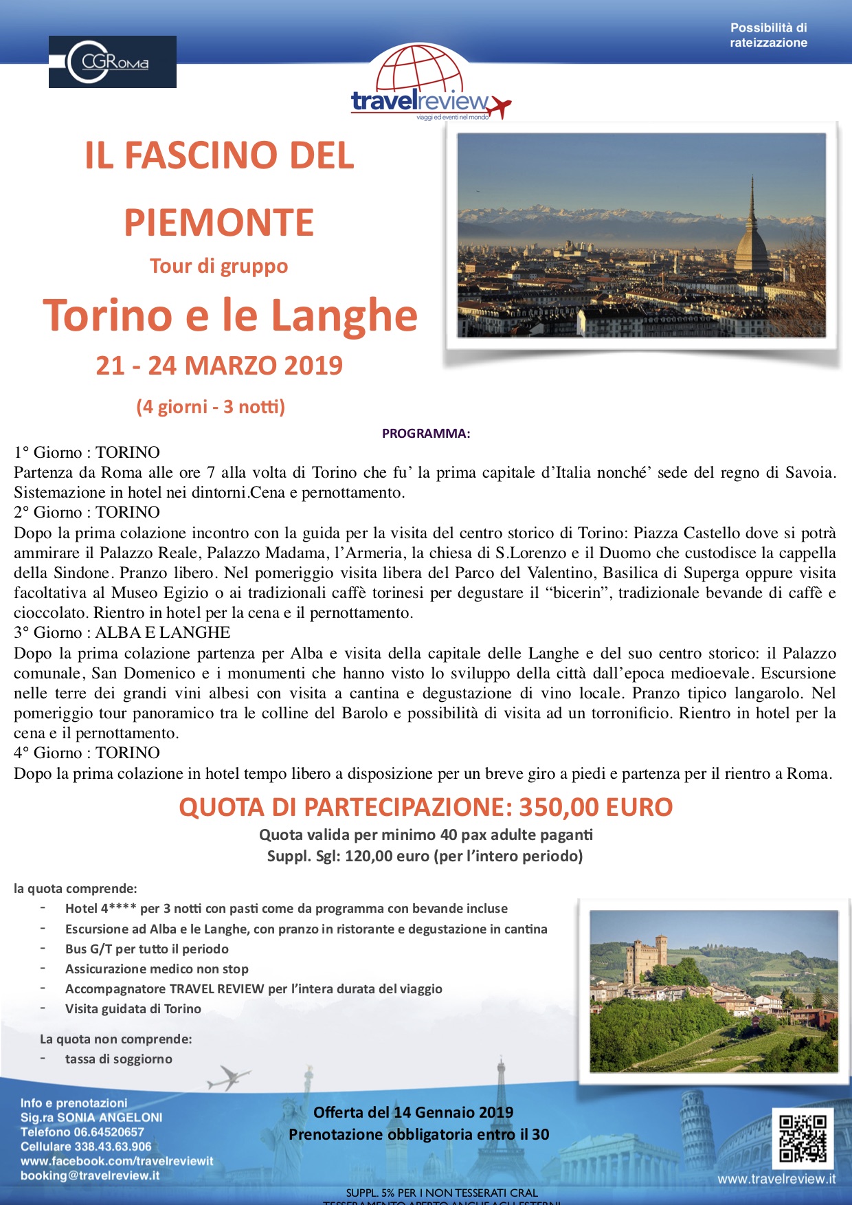 TOUR TORINO E LANGHE part. di gruppo CRAL CIGIRO