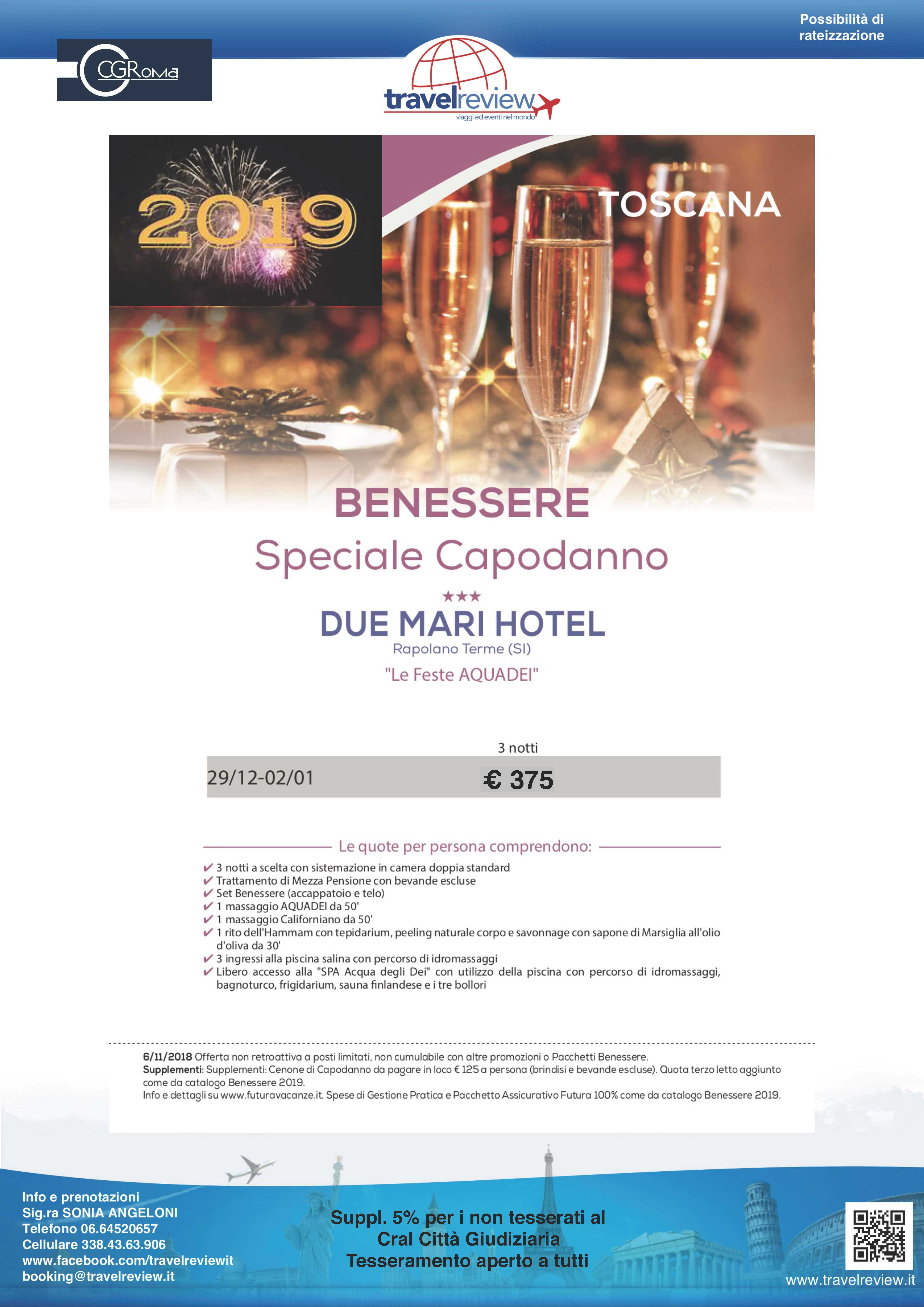 BENESSERE speciale Capodanno CRAL CIGIRO Pagina 1