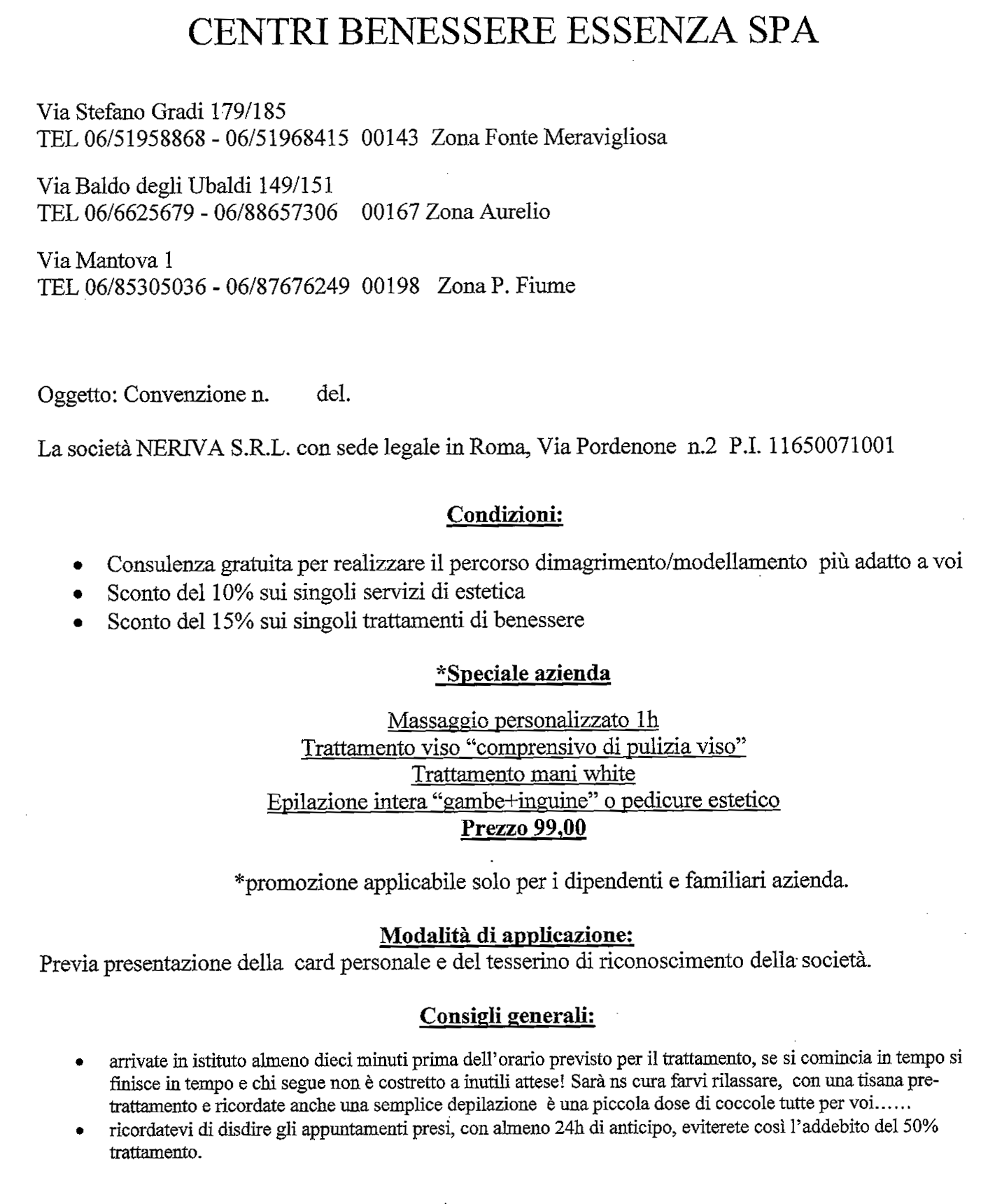 essenza spa spiegazioni