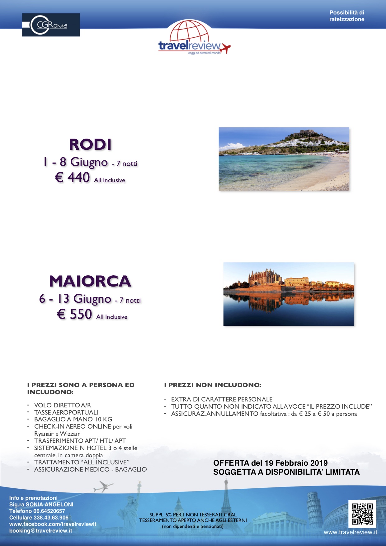 ISOLE DI GIUGNO in ALL INCLUSIVE CRAL CIGIRO