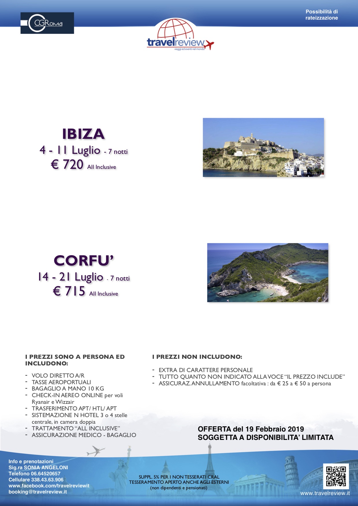 ISOLE DI LUGLIO in ALL INCLUSIVE CRAL CIGIRO
