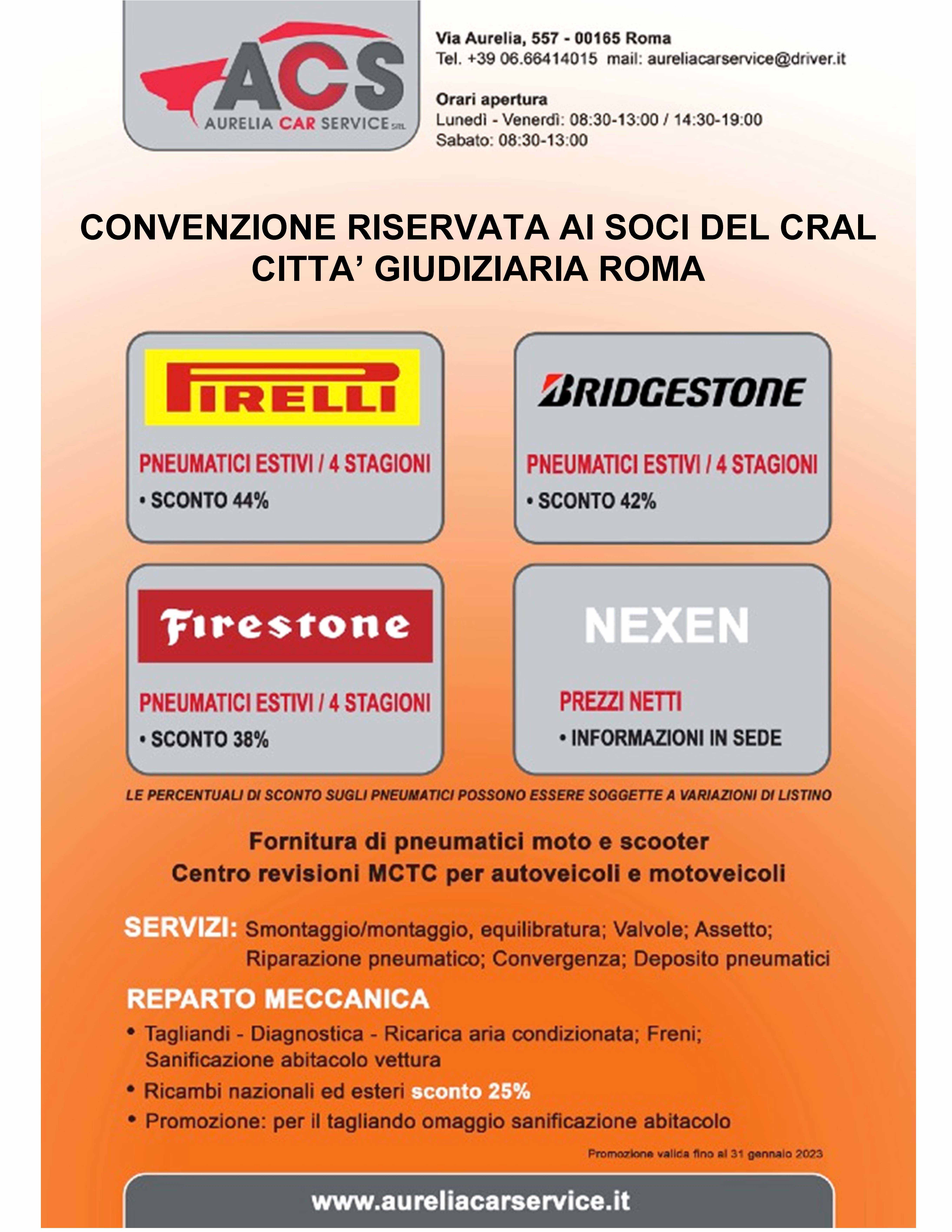 CONVENZIONE 2022 AURELIA CAR SERVICE SRL Pagina 1
