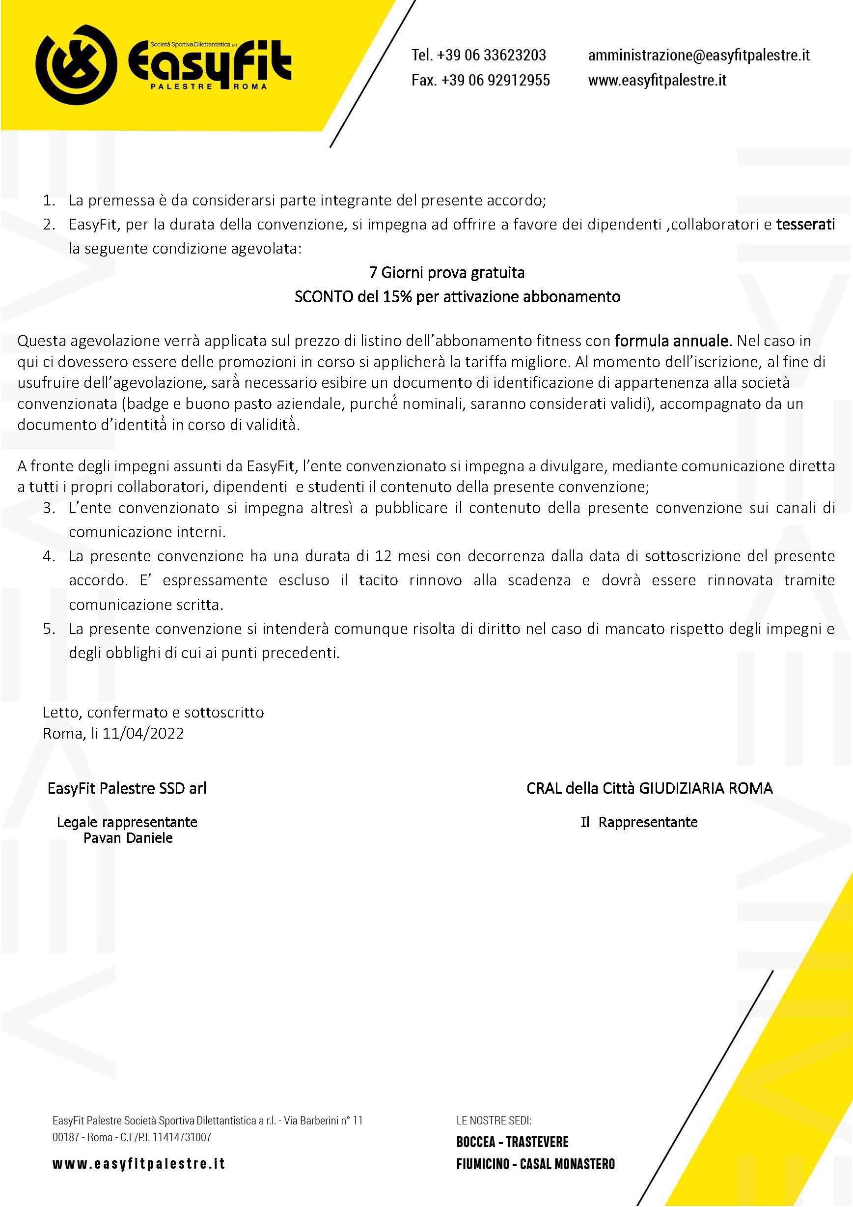 CRAL CITTÀ Giudiziaria Easyfit palestre Pagina 2