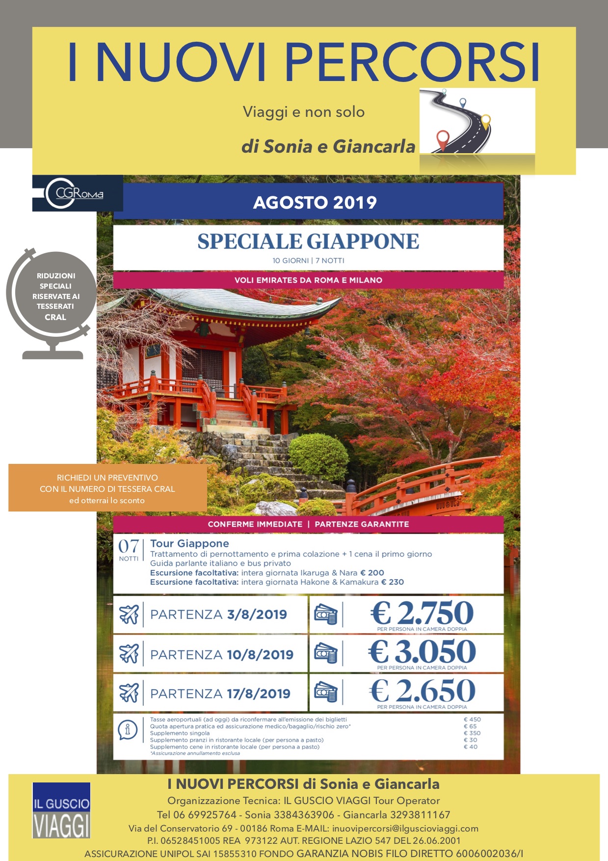GIAPPONE AGOSTO CRAL CIGIRO