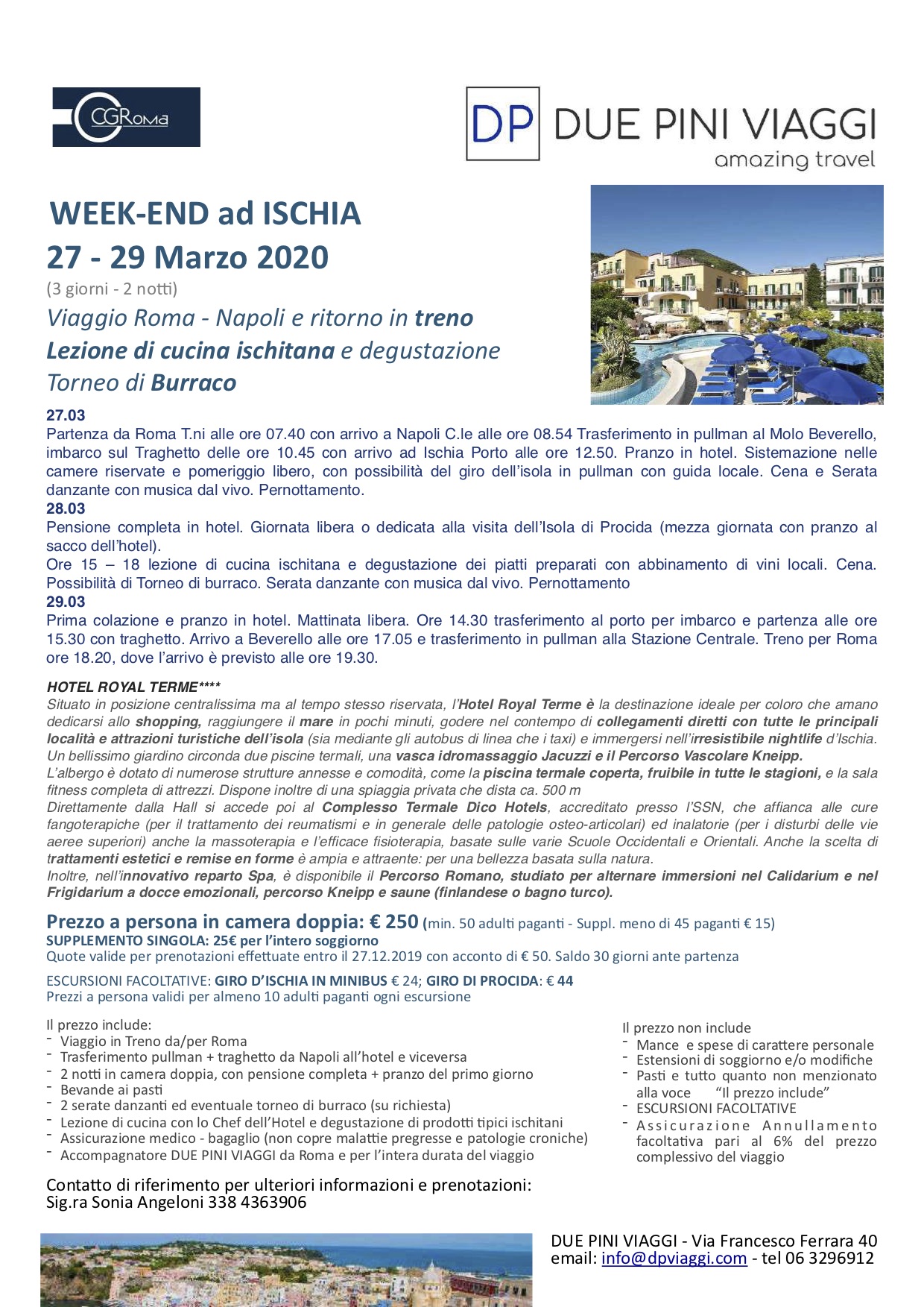 ISCHIA 2020 ROYAL TERME TRENO TRAGHETTO 27 29.03.2020 Part. di Gruppo CRAL CIGIRO compressed