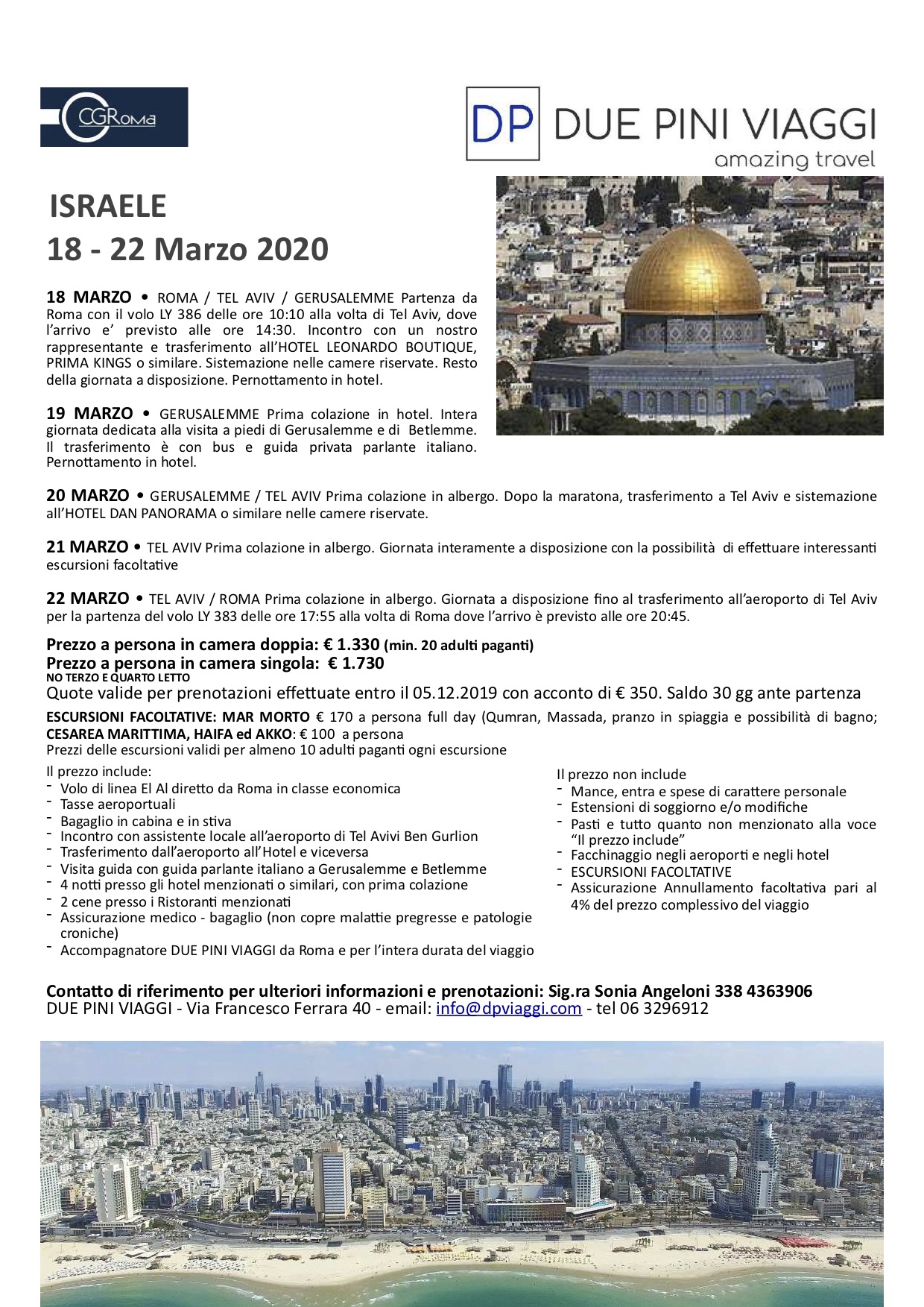 ISRAELE Part. di Gruppo 18 22 MARZO 2020 CRAL CIGIRO compressed